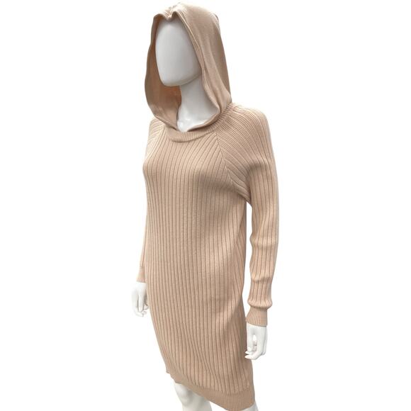 Saturday Sunday By Anthropologie Dress Women’s Size M Sweater Dress Hoodie Tan - Picture 2 of 5